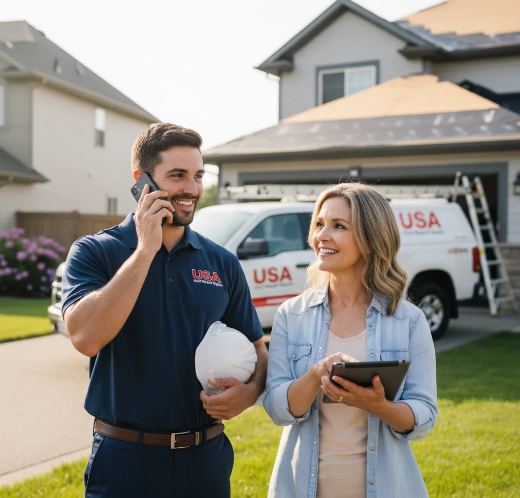 USA Roof Repair Experts customer support in Mediapolis